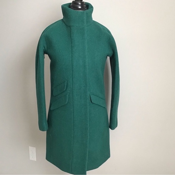 J.CREW Cocoon Coat in Heather Forest Italian Wool New With Tag - Picture 6 of 9